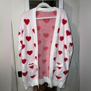 Amazon Heart Cardigan Sweater with pockets